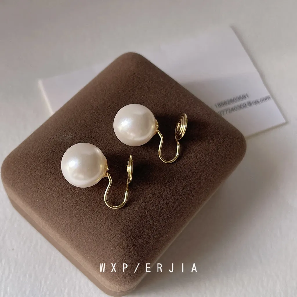 Wholesale 925 silver mosquito coil tray pearl ear clip