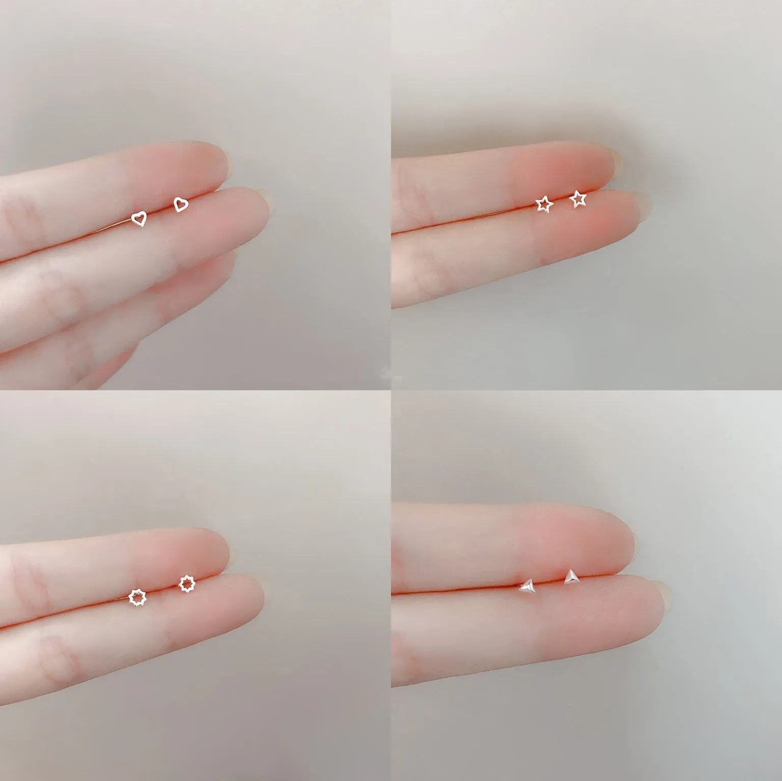 Wholesale 925 Silver Needle Mini Stealth Small Earrings