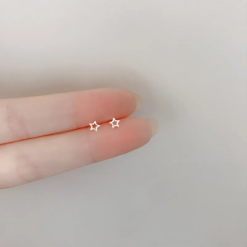 Wholesale 925 Silver Needle Mini Stealth Small Earrings