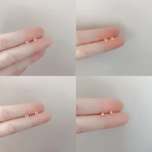 Wholesale 925 Silver Needle Mini Stealth Small Earrings