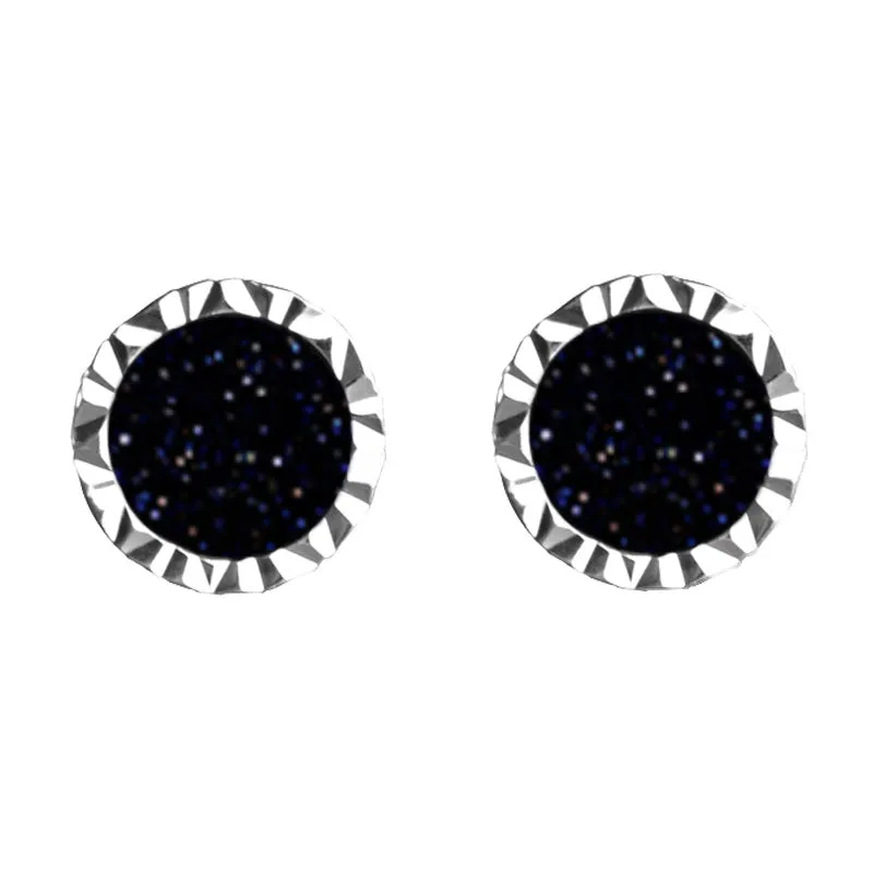 Wholesale a pair of Personalized High-end Temperament Black Agate Titanium Steel Earrings