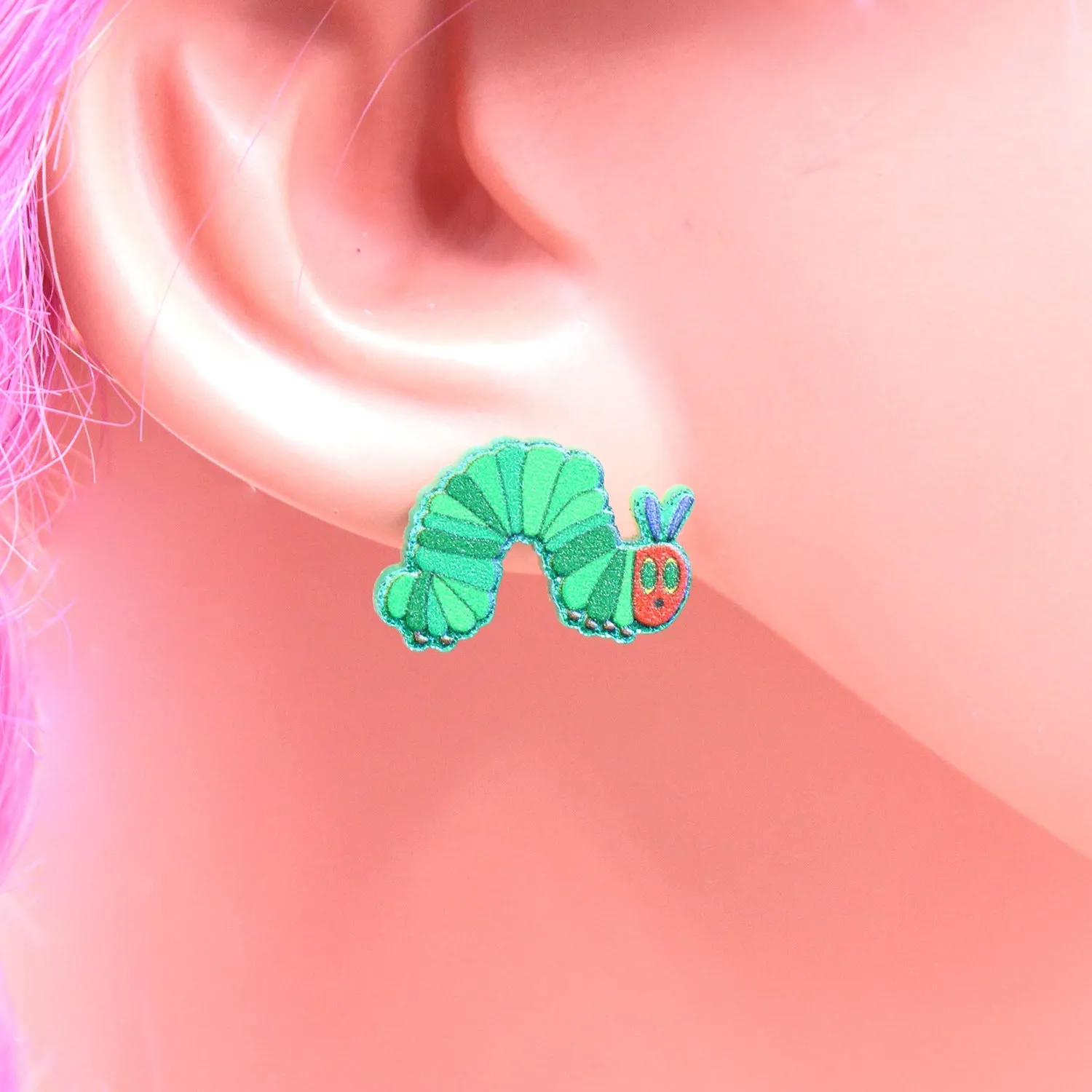 Wholesale Acrylic Sheet Personality Cartoon Animal Caterpillar Earrings