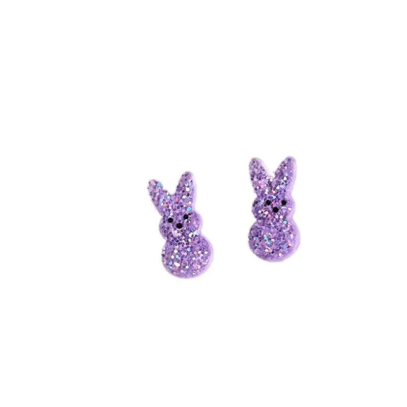 Wholesale Acrylic Shiny Rabbit Mushroom Cute Easter Egg Earrings