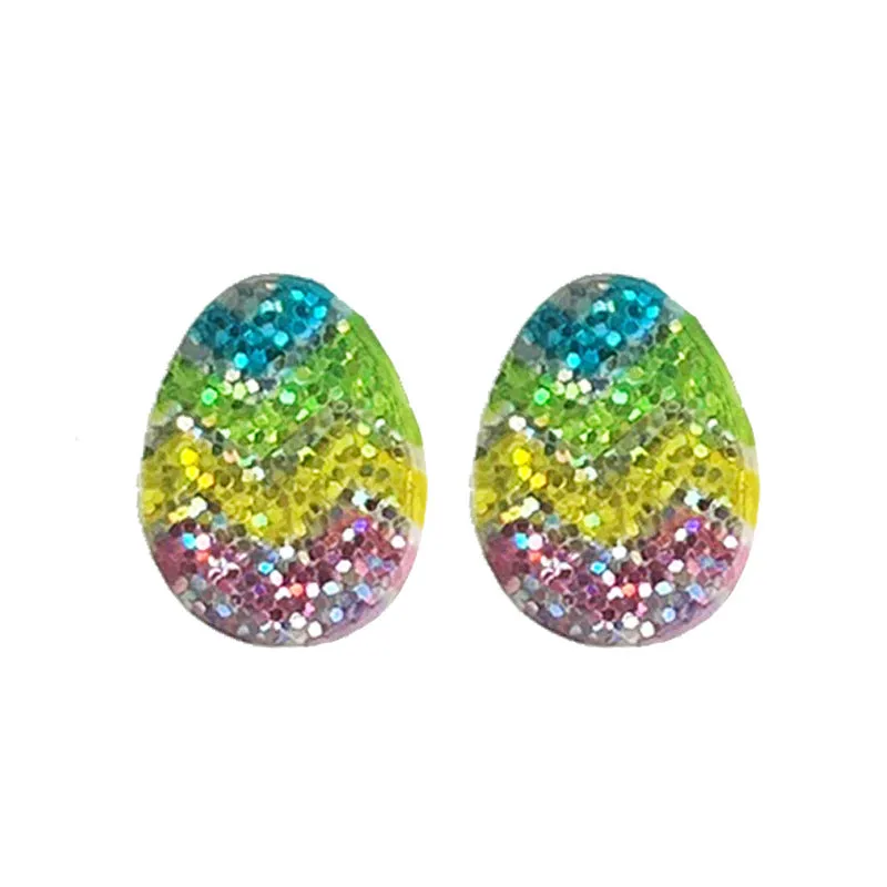 Wholesale Acrylic Shiny Rabbit Mushroom Cute Easter Egg Earrings