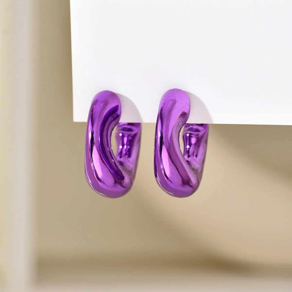 Wholesale all-match c-type big irregular polka dot personality exquisite earrings