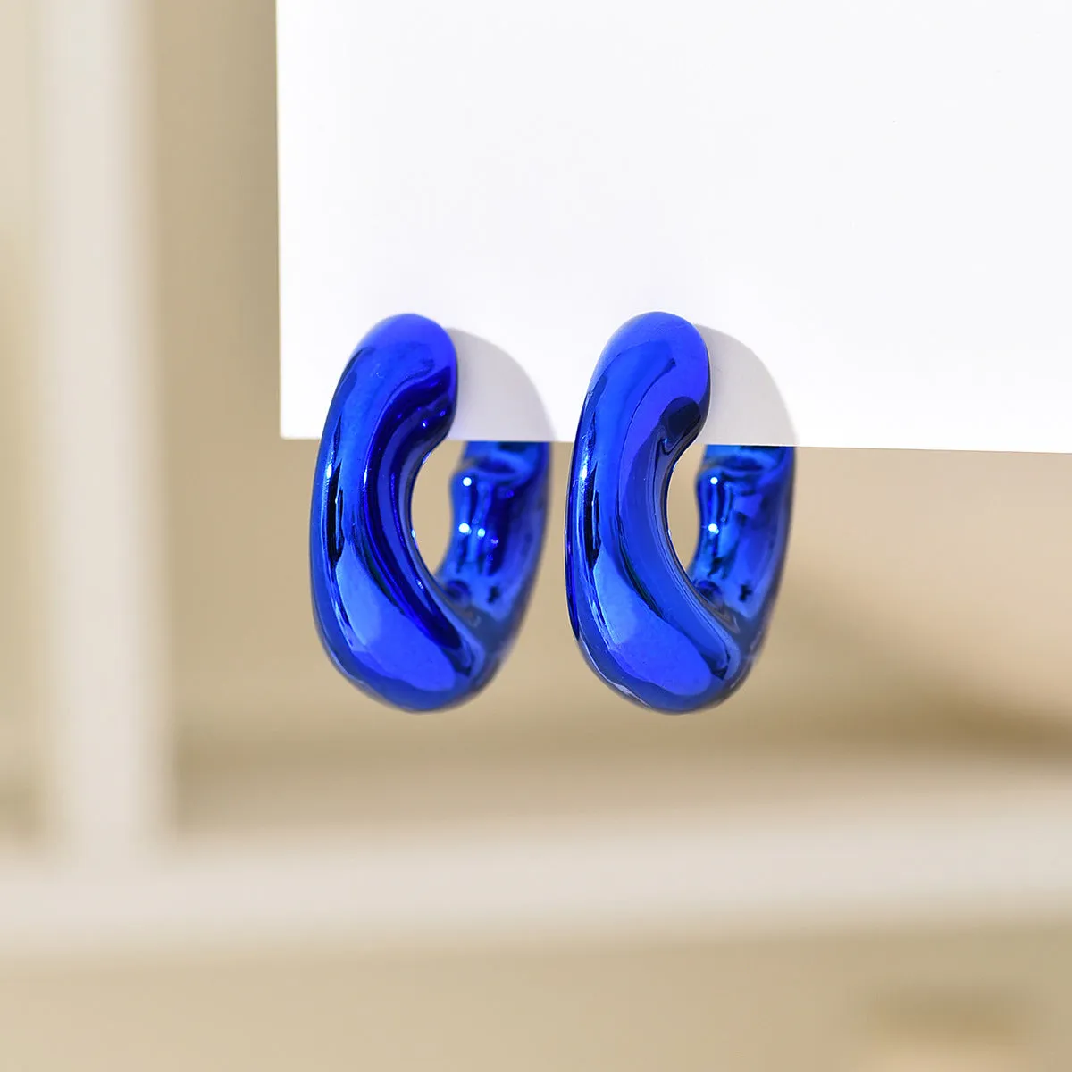 Wholesale all-match c-type big irregular polka dot personality exquisite earrings