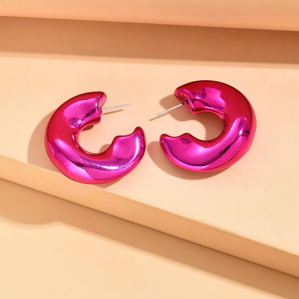 Wholesale all-match c-type big irregular polka dot personality exquisite earrings