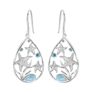 Wholesale Alloy Creative Simple Elegant Drop Shape Star Pendant Earrings
