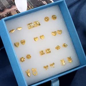 Wholesale Alloy Flower Simple and Compact Mini Summer High-end Fashion Earrings