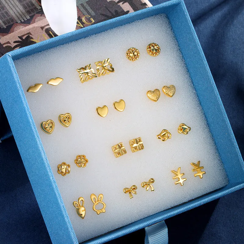 Wholesale Alloy Flower Simple and Compact Mini Summer High-end Fashion Earrings