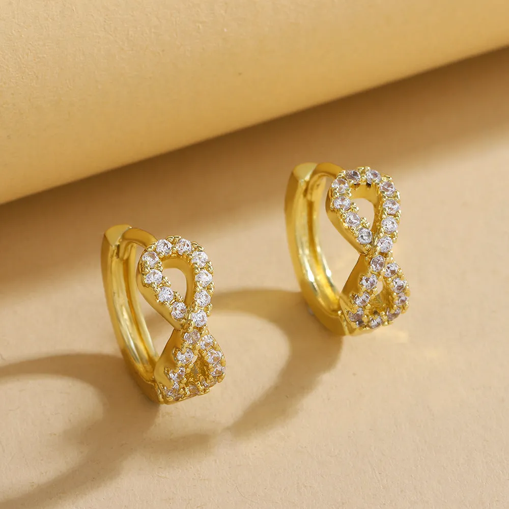 Wholesale Alphanumeric Earrings 8-shaped Earrings