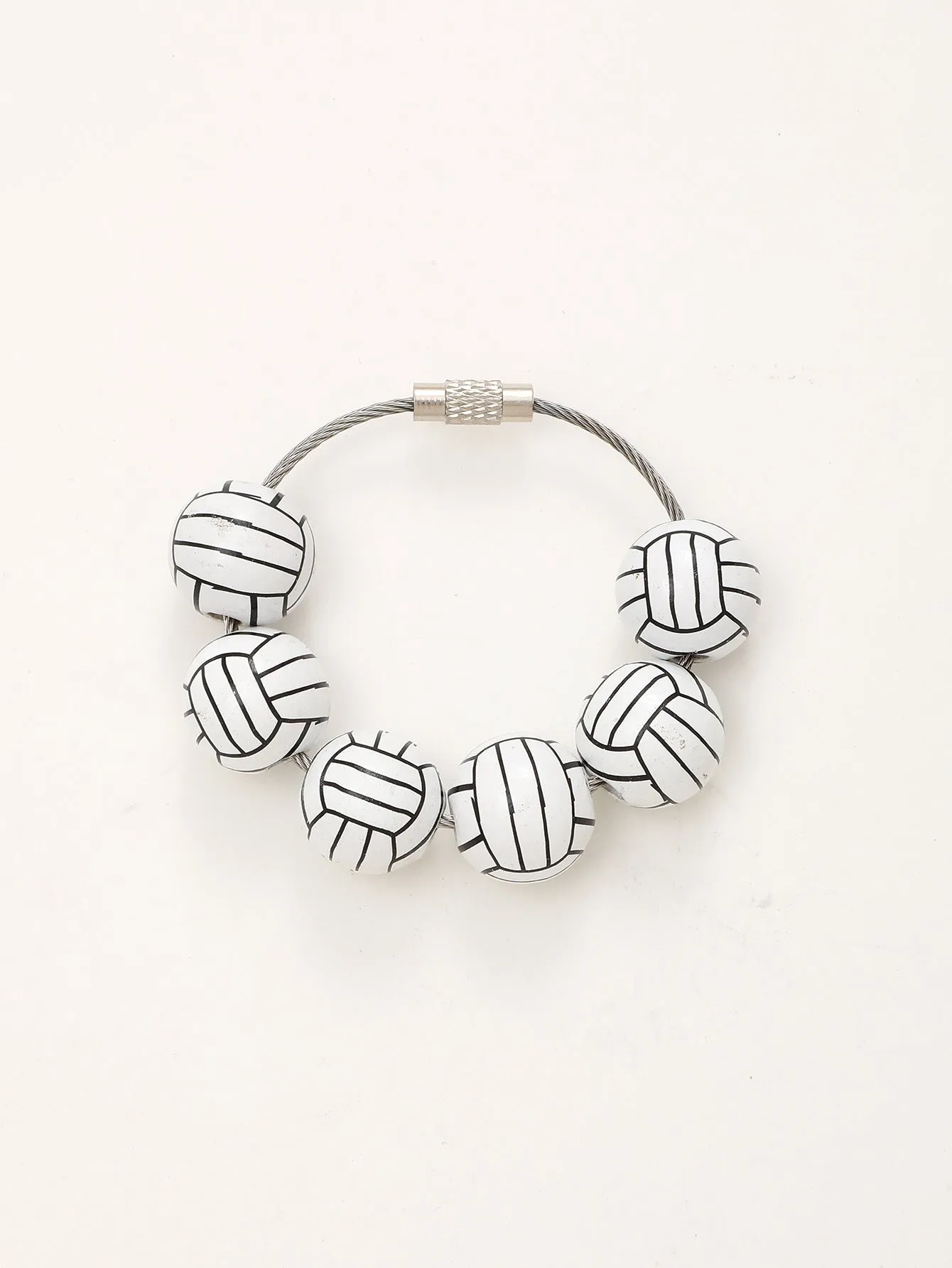Wholesale American Independence Day Ball Series Wooden Beaded Keychain Decoration