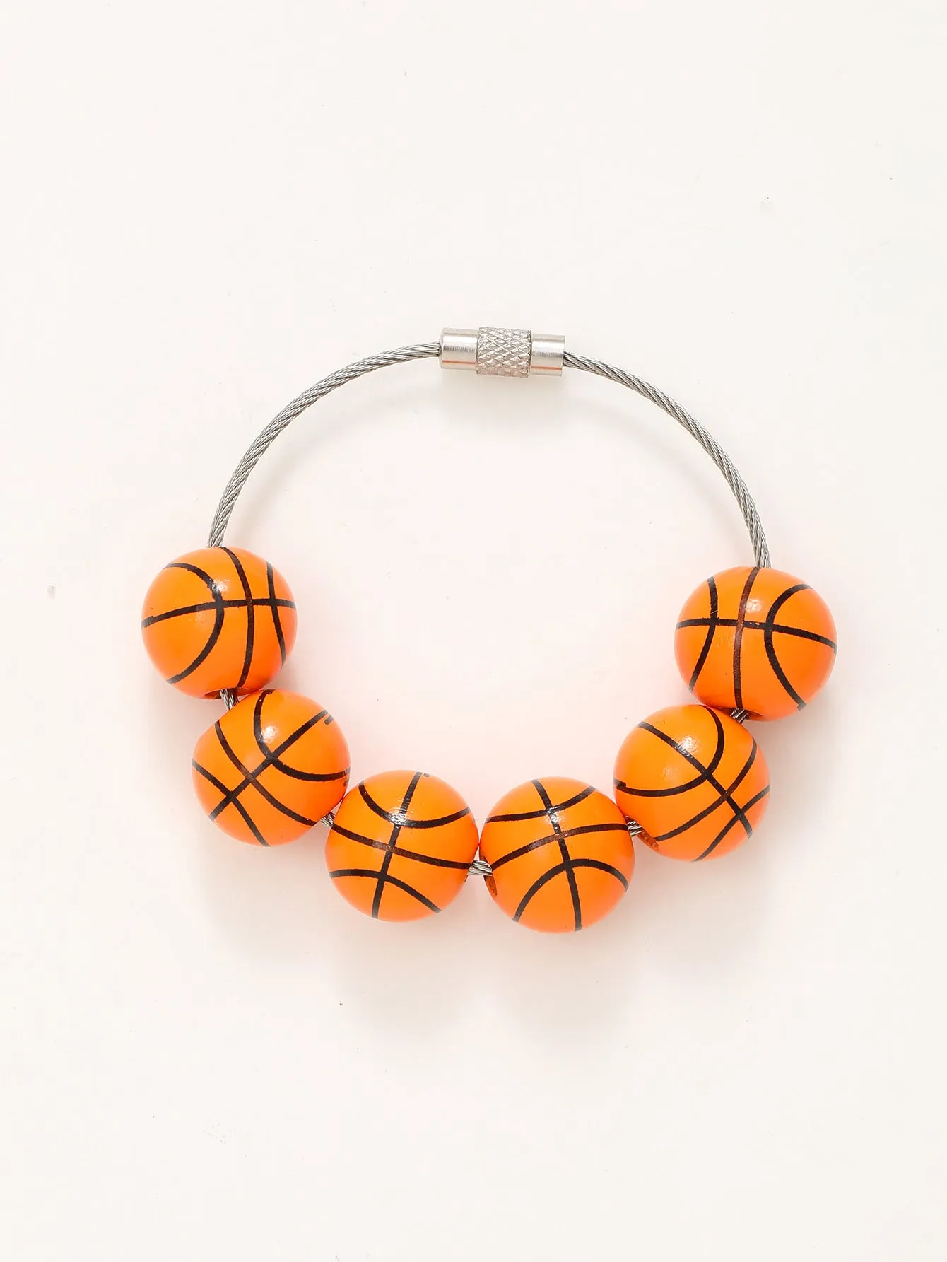 Wholesale American Independence Day Ball Series Wooden Beaded Keychain Decoration