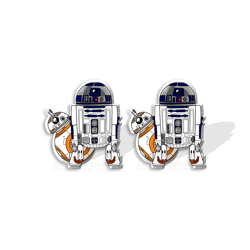Wholesale Anime Peripheral Creative Cute Robot Heat Shrink Sheet Stud Earrings