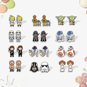 Wholesale Anime Peripheral Creative Cute Robot Heat Shrink Sheet Stud Earrings