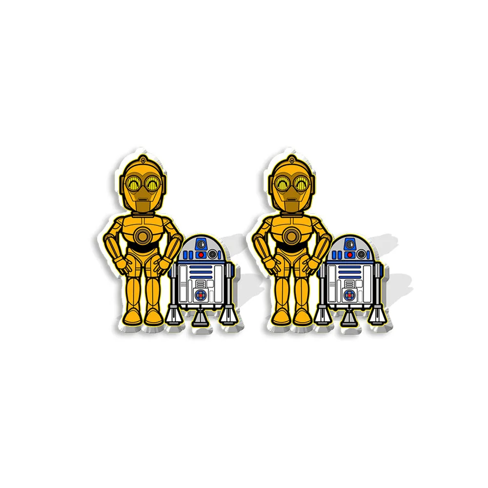 Wholesale Anime Peripheral Creative Cute Robot Heat Shrink Sheet Stud Earrings