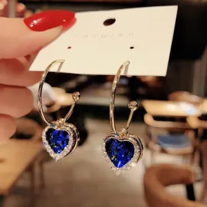 Wholesale Anti-allergy earrings women's light luxury niche design earrings temperament high-end earrings Valentine's Day gift