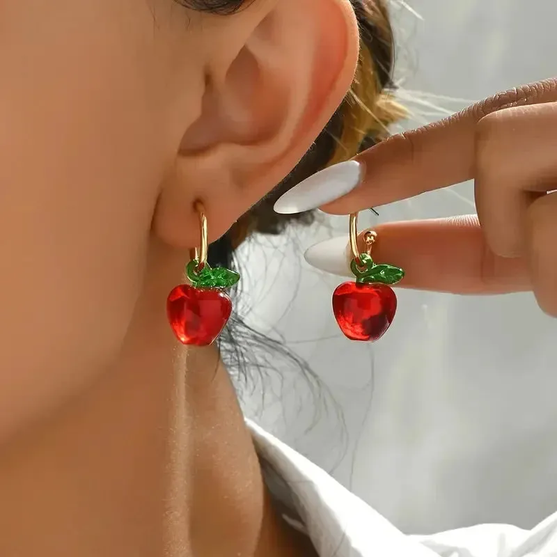 Wholesale Apple resin earrings