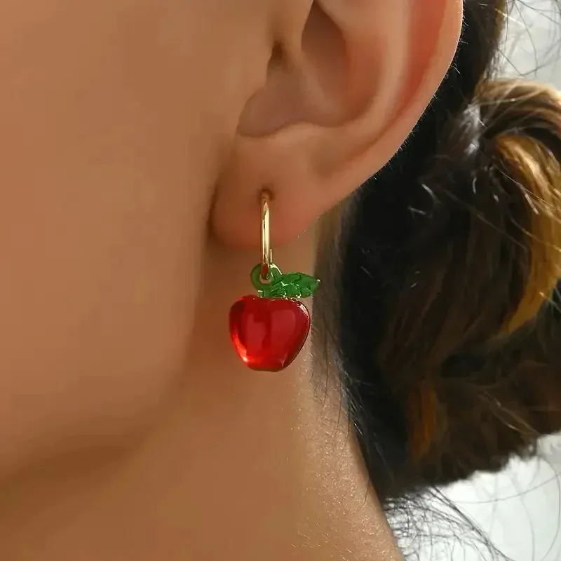 Wholesale Apple resin earrings