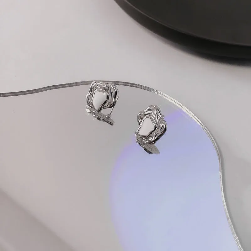 Wholesale Aurora Flowing Irregular 925 Sterling Silver Earrings