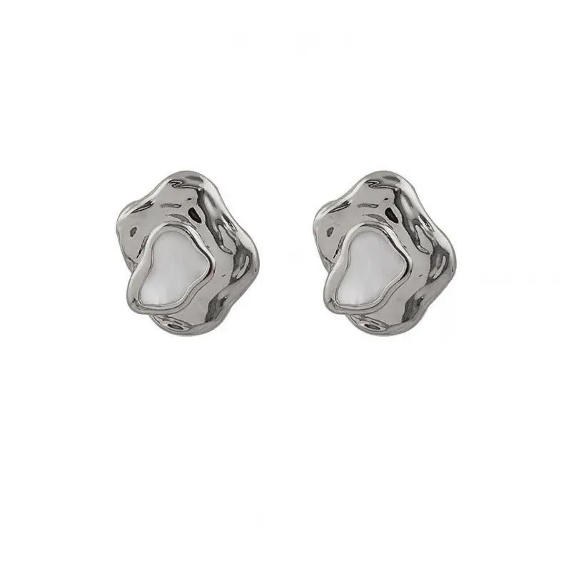 Wholesale Aurora Flowing Irregular 925 Sterling Silver Earrings