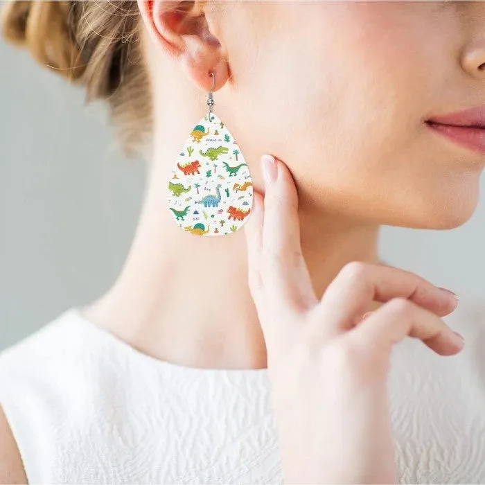 Wholesale Ball Mask Multi-layered Leather Earrings