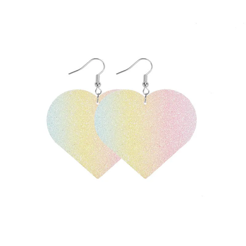 Wholesale Barbie Pink Series Leather Self-Assembly Double-Sided Soft Earrings