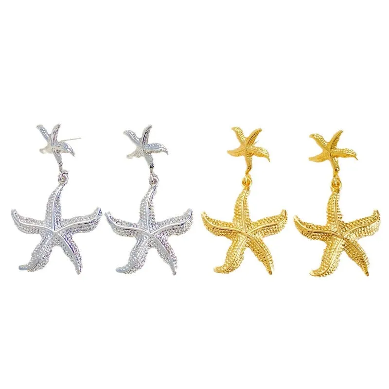 Wholesale Beach Wind Sea Star Conch Creative Personality Summer Versatile Earrings