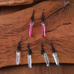 Wholesale Black Claw Hook Irregular Cylindrical Colored Crystal Creative Simple Personality Niche Earrings