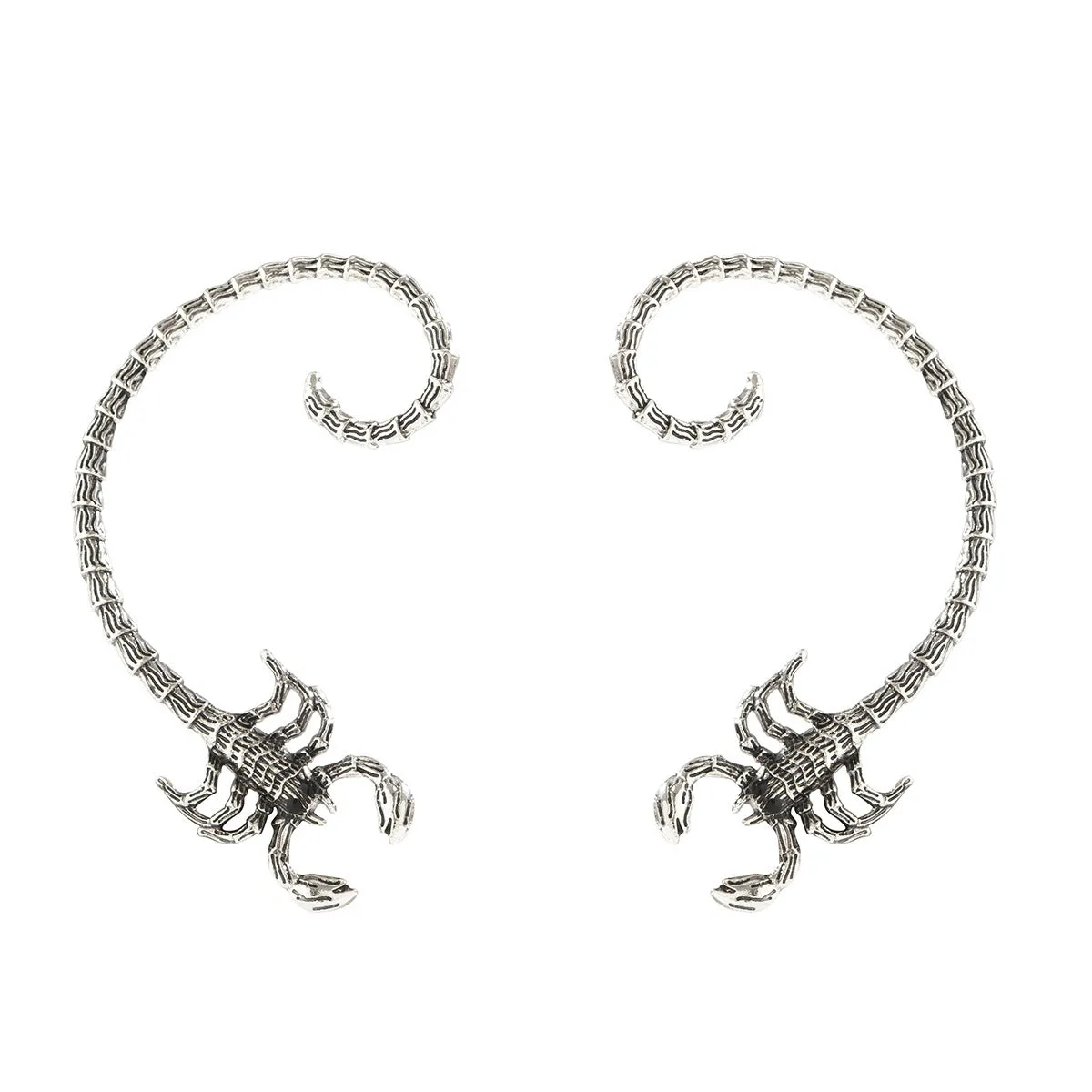 Wholesale Black Scorpion Contour Alloy Stud Earrings