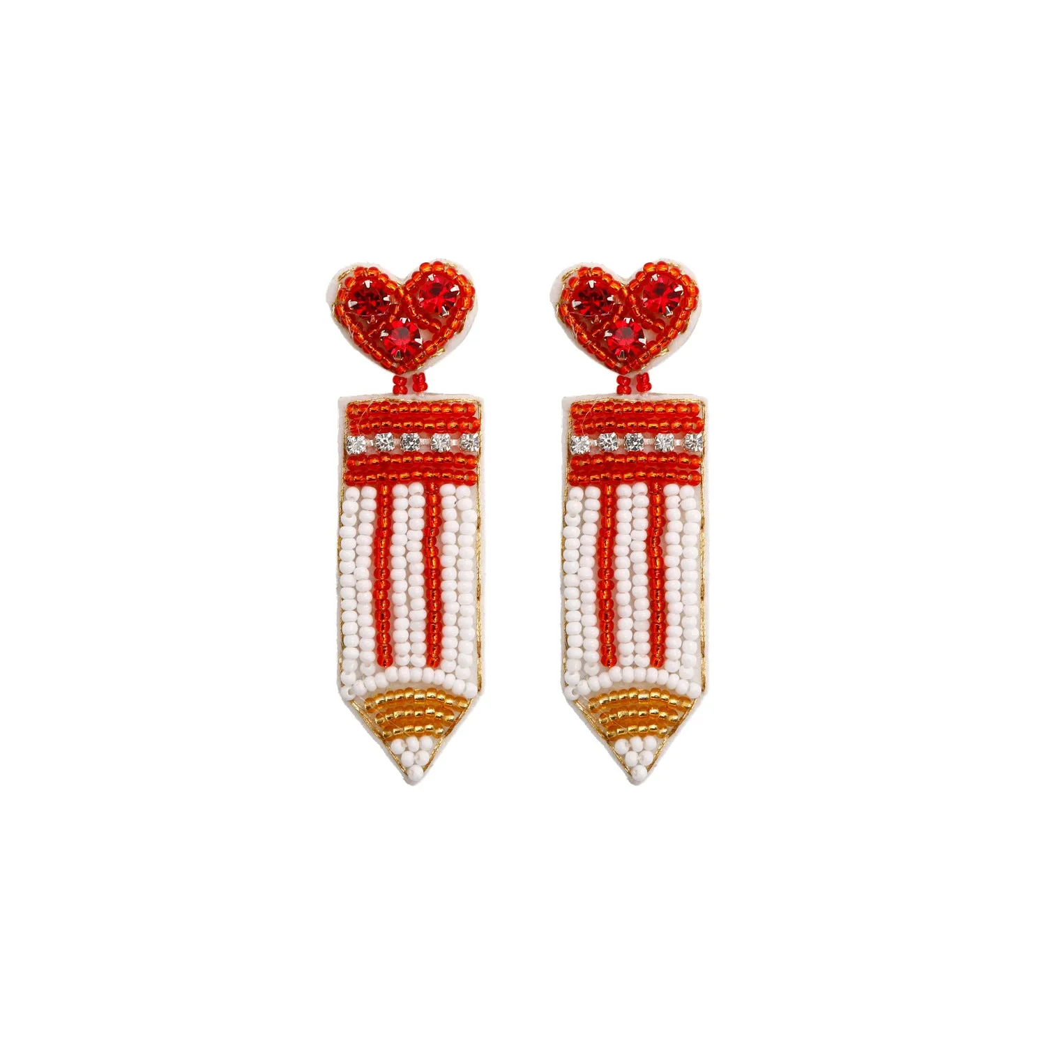 Wholesale Bohemian Exaggerated Retro Heart-shaped Ethnic Rice Beads Earrings Handmade Tassel Love Mother's Day Earrings