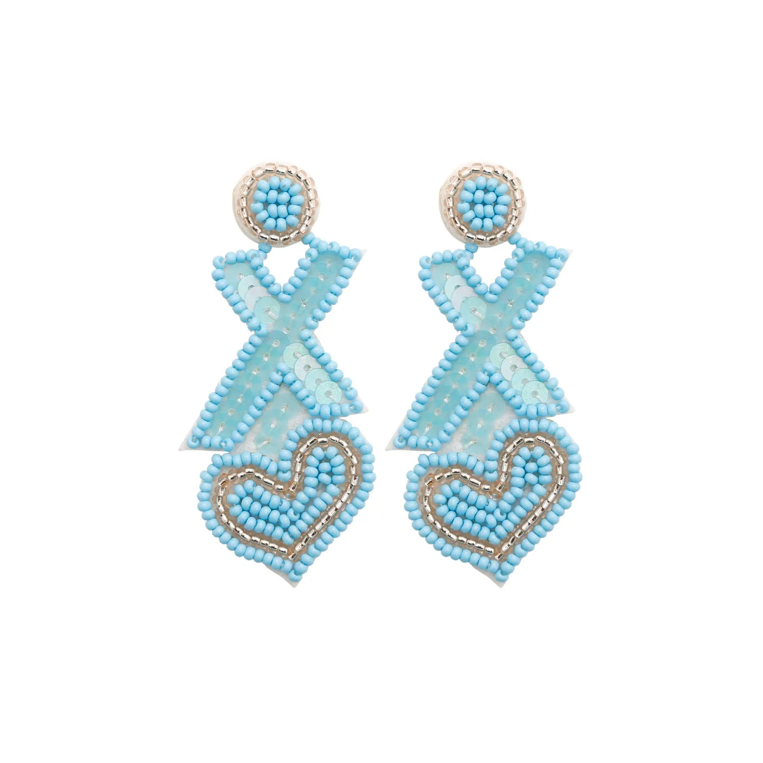 Wholesale Bohemian Exaggerated Retro Heart-shaped Ethnic Rice Beads Earrings Handmade Tassel Love Mother's Day Earrings