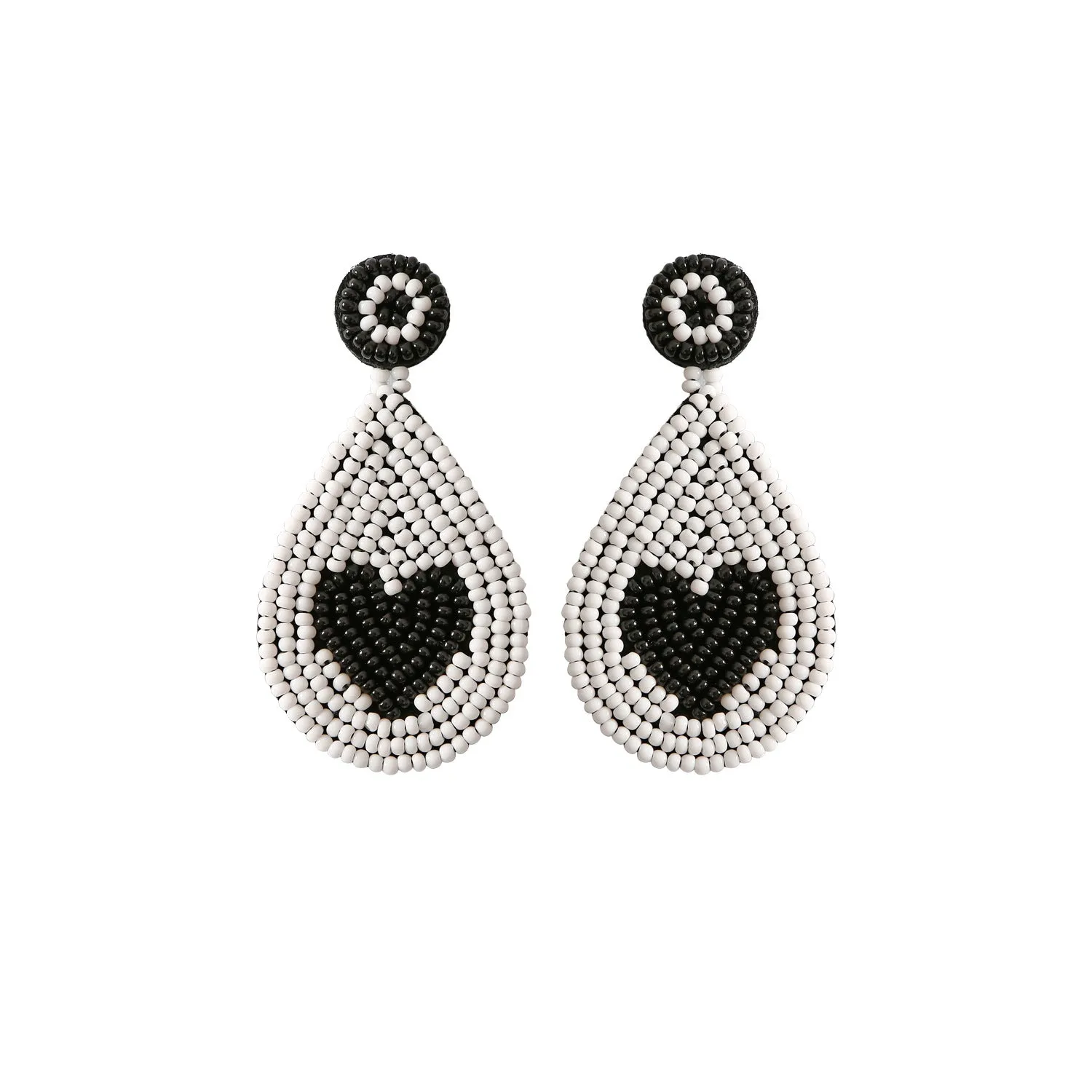 Wholesale Bohemian Exaggerated Retro Heart-shaped Ethnic Rice Beads Earrings Handmade Tassel Love Mother's Day Earrings