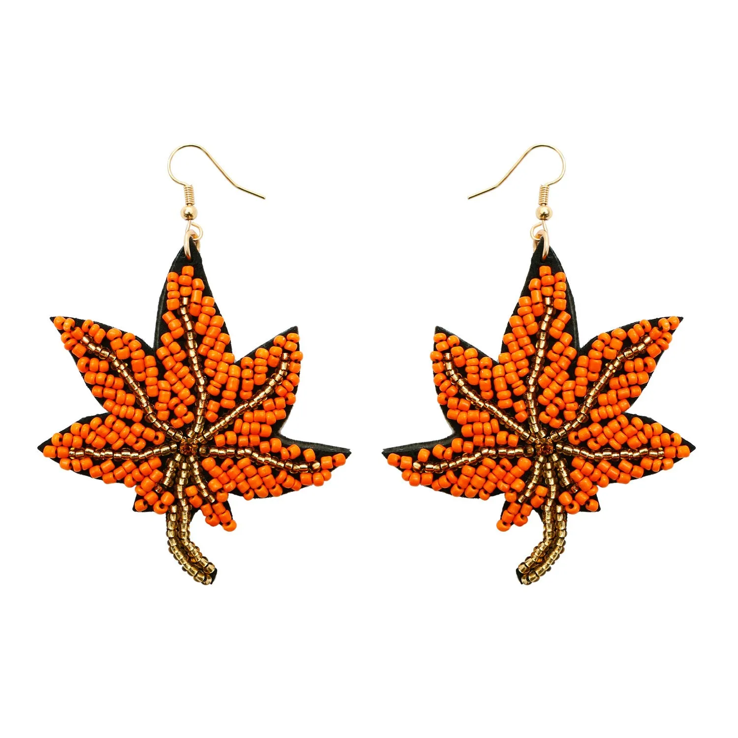 Wholesale Bohemian Hand-woven Bear Christmas Earrings