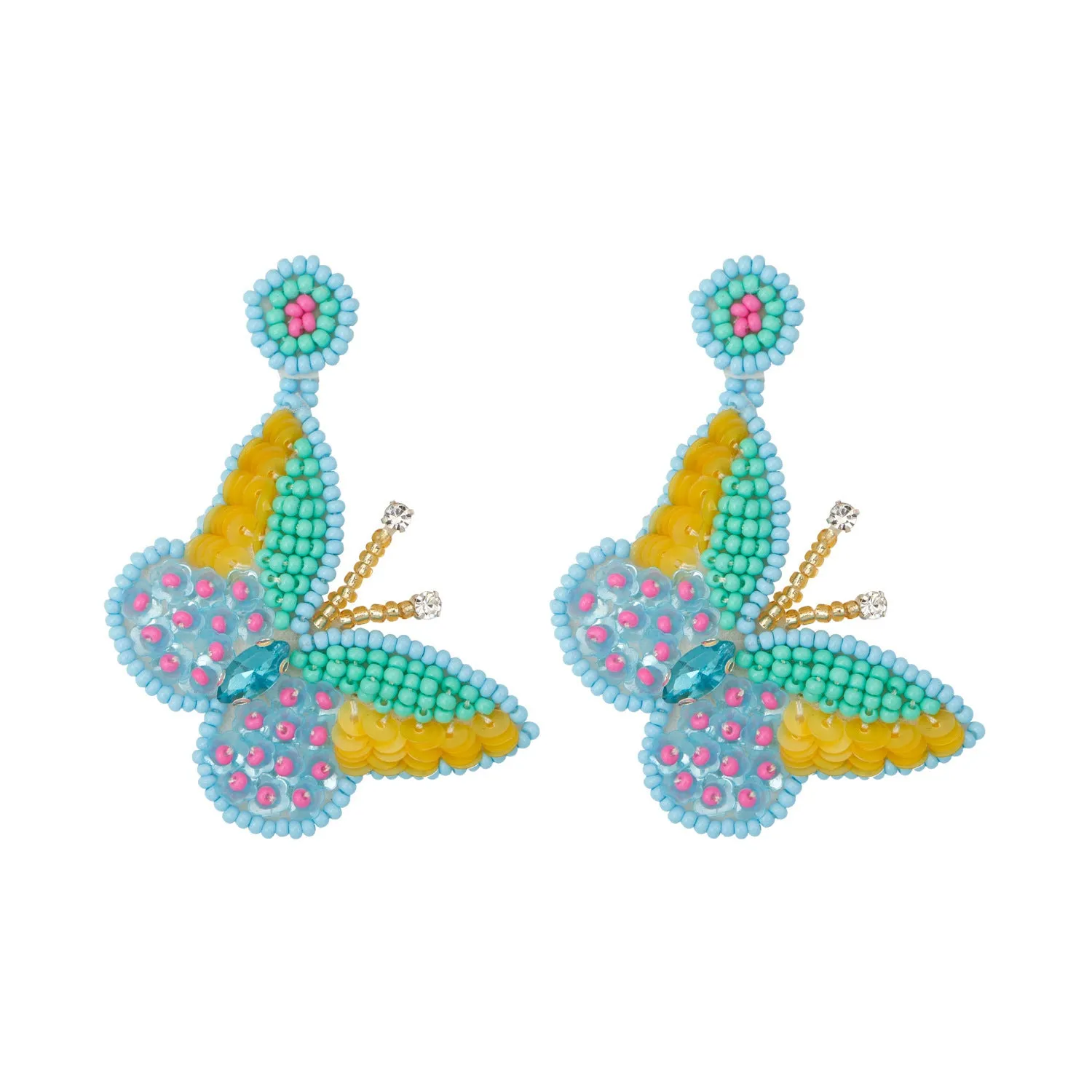 Wholesale Bohemian Hand-woven Bear Christmas Earrings