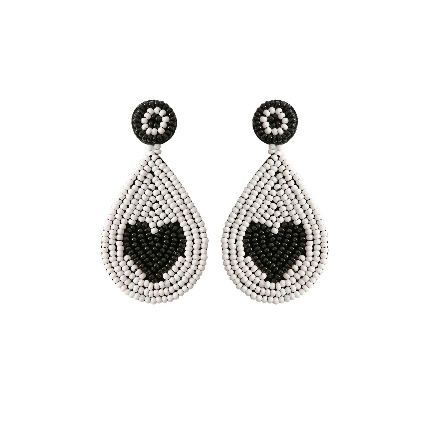 Wholesale Bohemian Hand-woven Bear Christmas Earrings