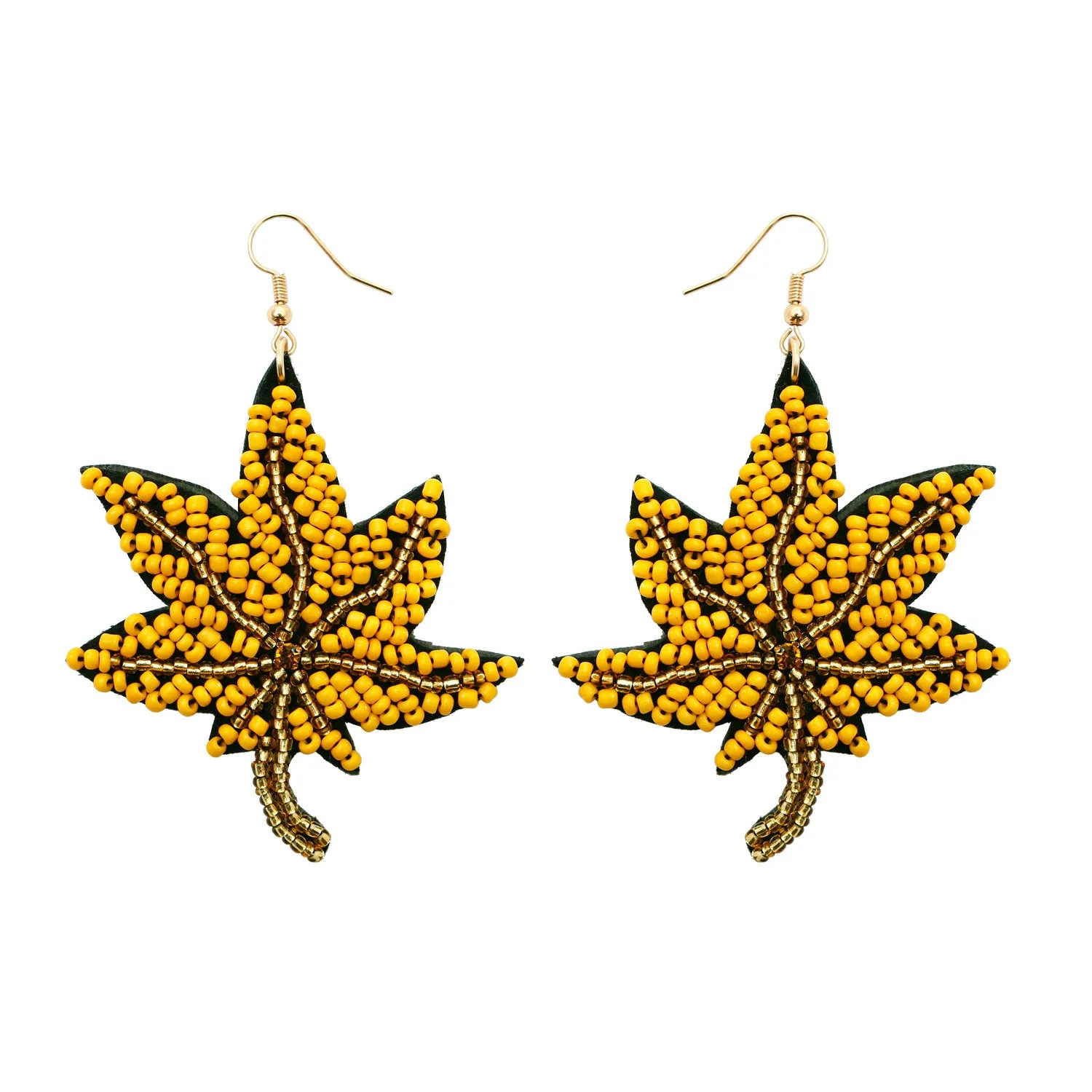 Wholesale Bohemian Hand-woven Bear Christmas Earrings