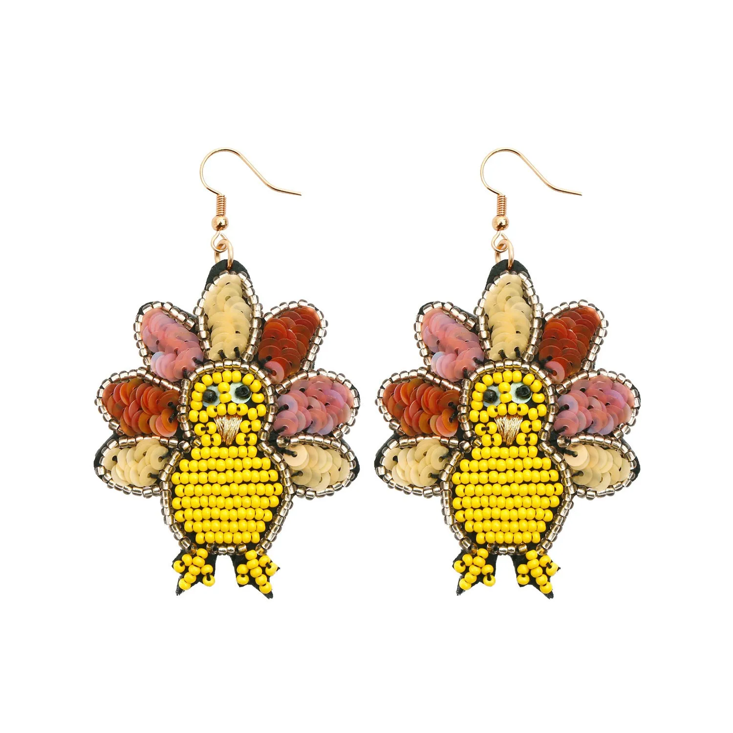 Wholesale Bohemian Hand-woven Christmas Cute Playful Rice Bead Earrings