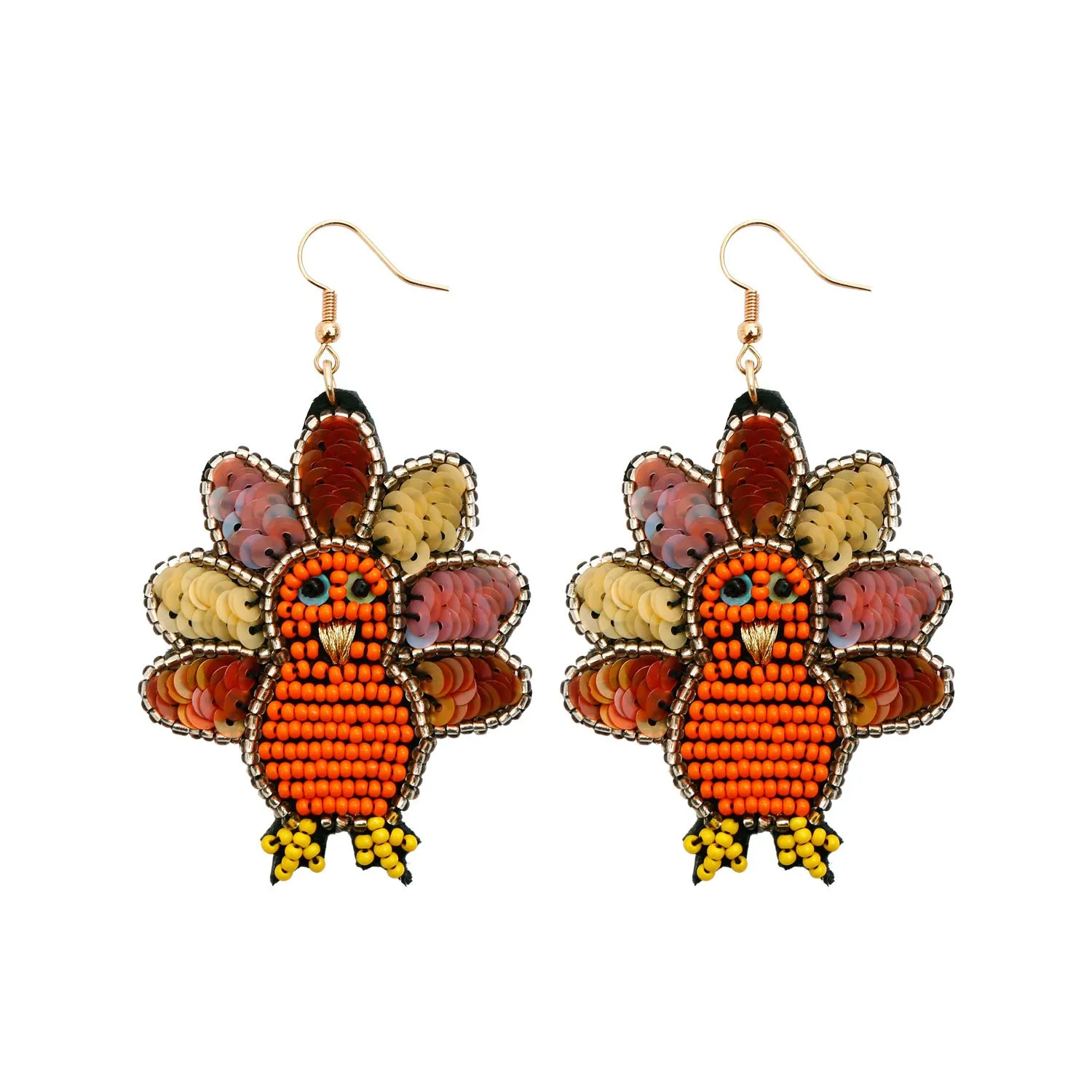 Wholesale Bohemian Hand-woven Christmas Cute Playful Rice Bead Earrings