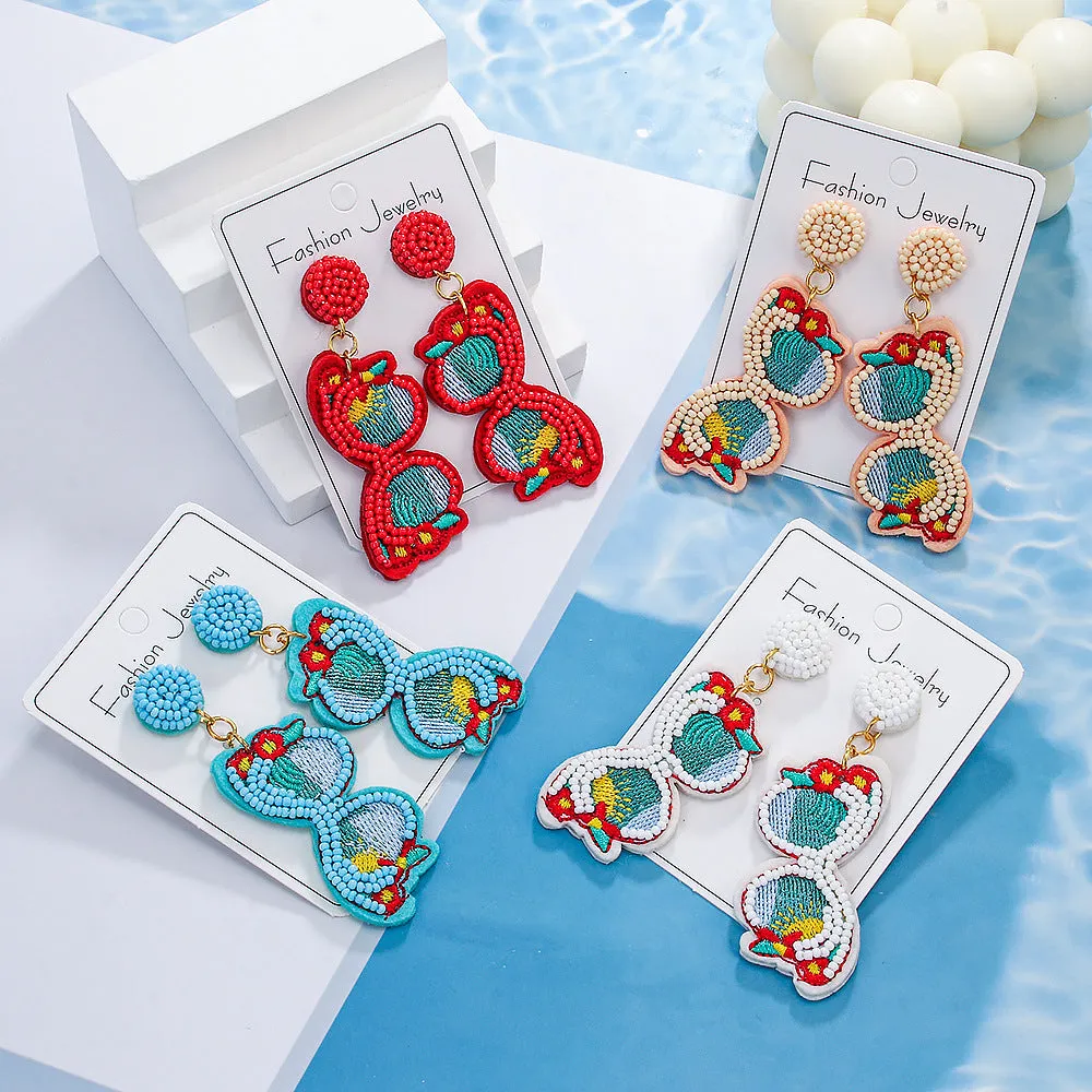 Wholesale Bohemian Handwoven Sunglasses and Bead Earrings