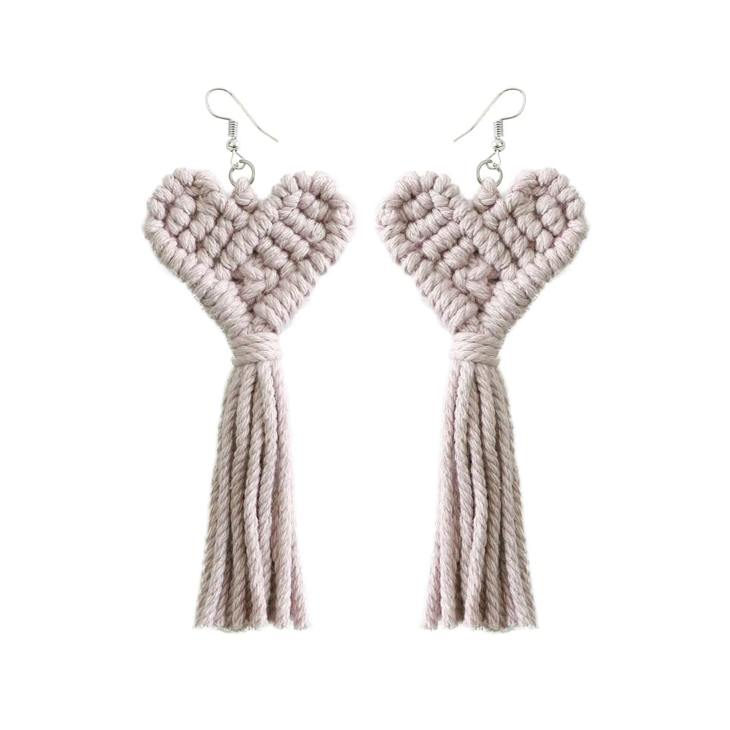 Wholesale Bohemian Vintage Rice Bead Tassel Earrings Exaggerated Personality Creative Handmade Jewelry