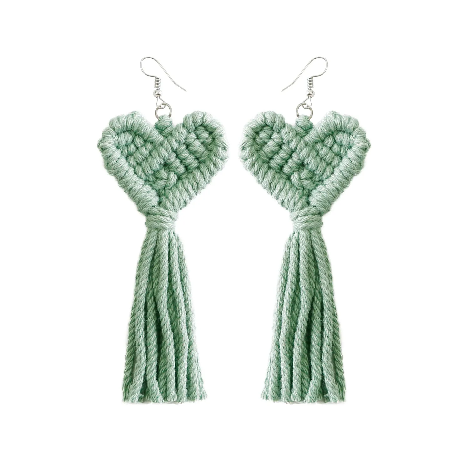 Wholesale Bohemian Vintage Rice Bead Tassel Earrings Exaggerated Personality Creative Handmade Jewelry