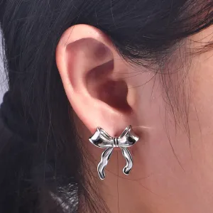 Wholesale Bowknot Earrings Women's  Niche Design Sense Exaggerated Earrings Personalized Simple All-match Earrings