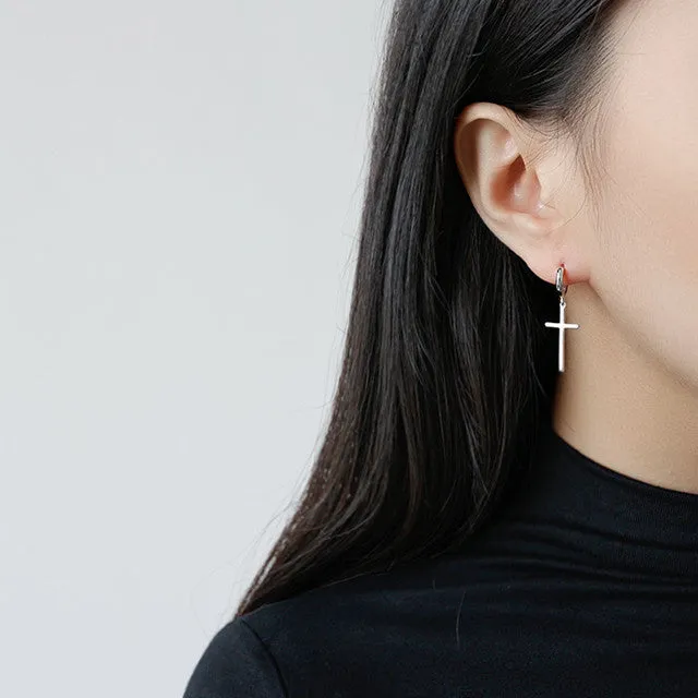 Wholesale Buckle Cross Earrings Neutral Unisex Daily