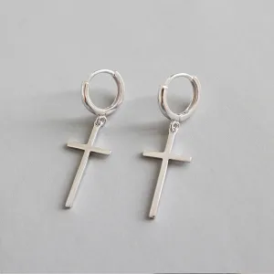 Wholesale Buckle Cross Earrings Neutral Unisex Daily