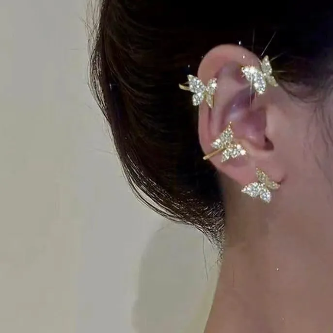 Wholesale Butterfly ear hook integrated earrings