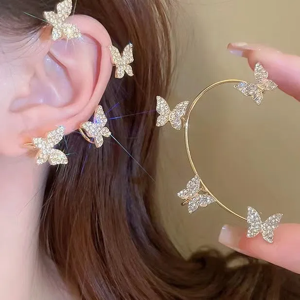 Wholesale Butterfly ear hook integrated earrings