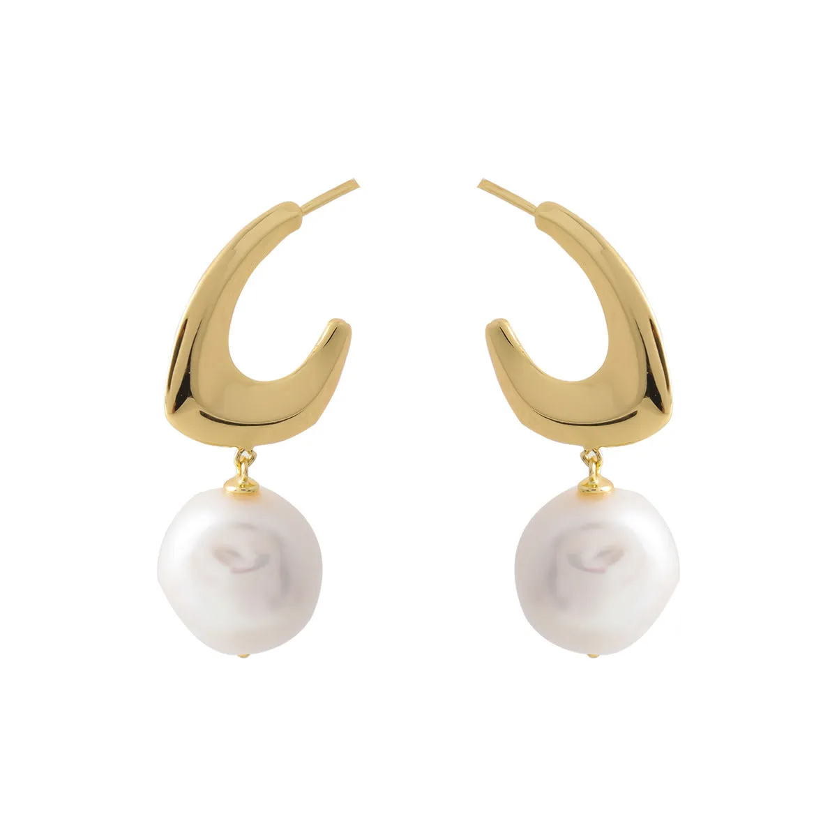 Wholesale C-shaped Pearl Earrings