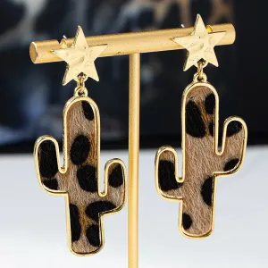Wholesale Cactus Leopard All-match ins Spice Girls Cold Wind Exaggerated Atmosphere Party