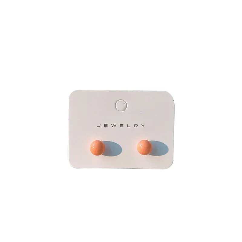 Wholesale Candy Colored Beanies Acrylic Small Earrings